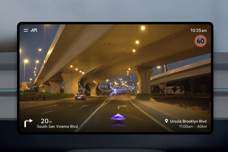 Realidad aumentada vehículos LG Electronics 2024