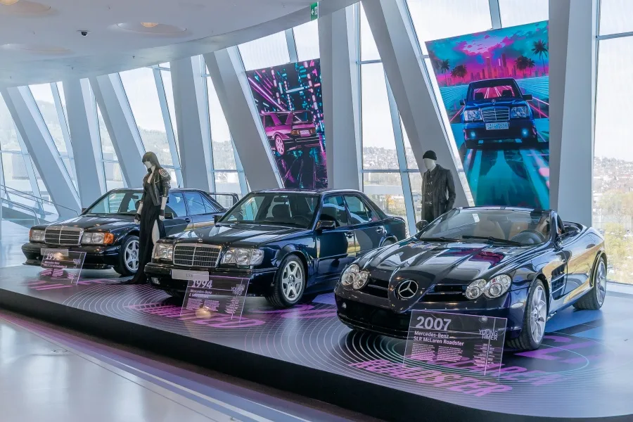 "Youngtimer": Los carros de ensueño de los millennials reviven en el Museo Mercedes-Benz 2 Youngtimer Museo Mercedes-Benz exhibición 2025