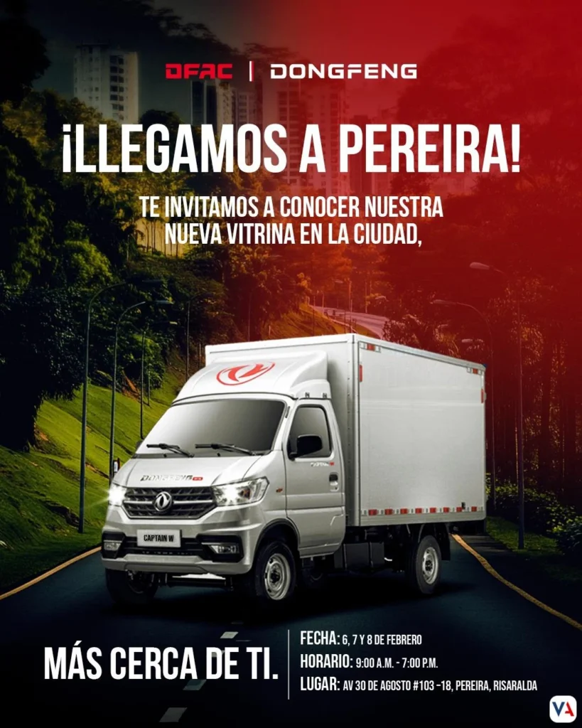 DFAC-Dongfeng Andinautos: Nueva Vitrina de Vehículos Comerciales en Pereira 2 invitacion apertura pereira