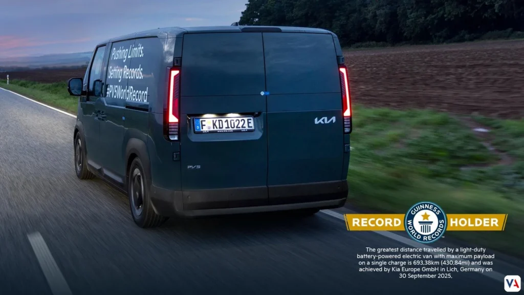 Kia PV5 Cargo rompe récord: 693 km con carga máxima 4 Kia PV5 Cargo