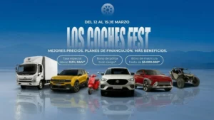 Visita Los Coches Fest del 12 al 15 de marzo. Encuentra vehículos híbridos, eléctricos y a gasolina con tasas desde el 0,0% y bonos exclusivos en modelos seleccionados.