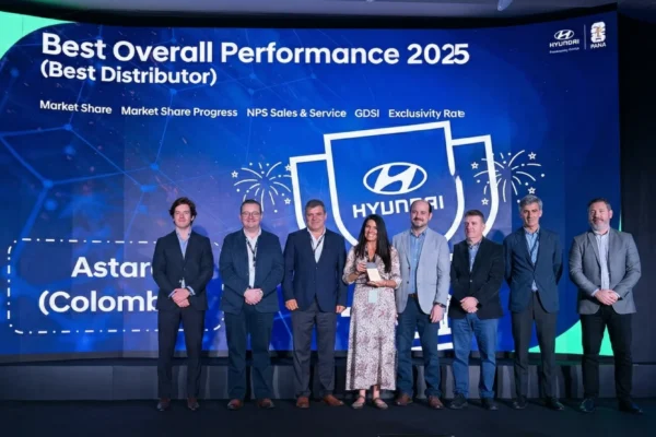 El reconocimiento Hyundai Colombia Best Overall Performance 2025 destaca el liderazgo y la excelencia operativa de la marca en el mercado regional.