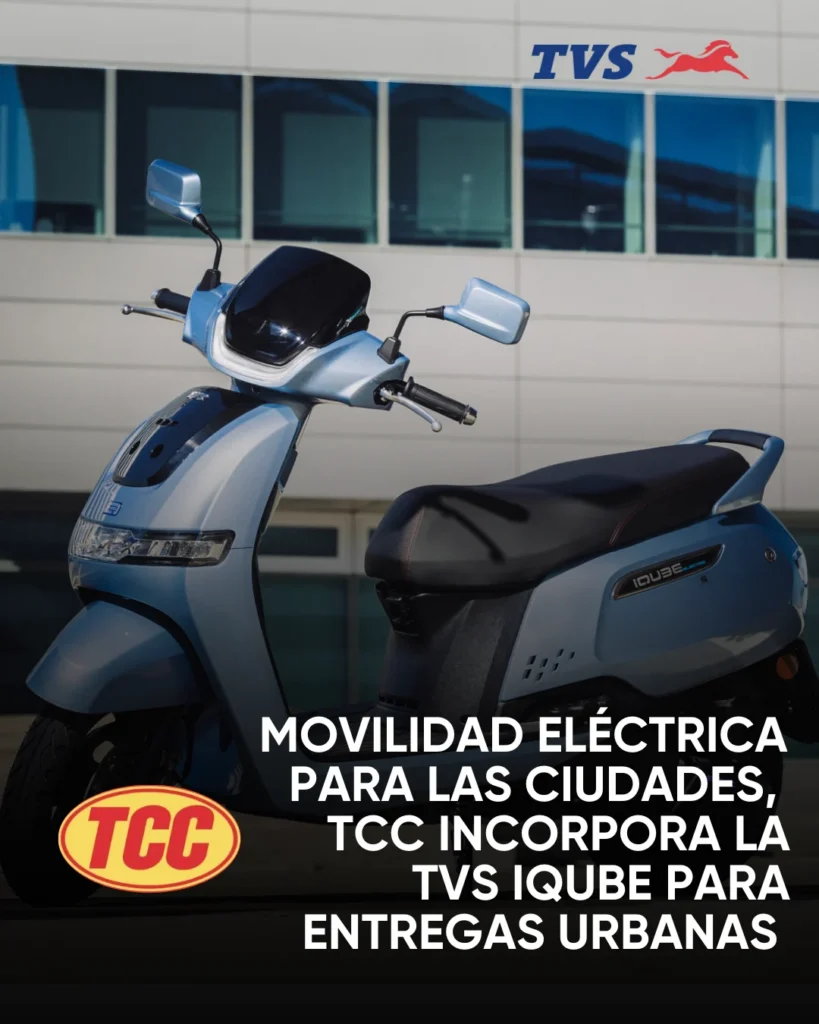 Movilidad sostenible de TVS Motor y la transformación del reparto urbano en Colombia 2 La movilidad sostenible de TVS Motor impulsa el cambio en el reparto urbano colombiano con soluciones eléctricas de alta eficiencia.