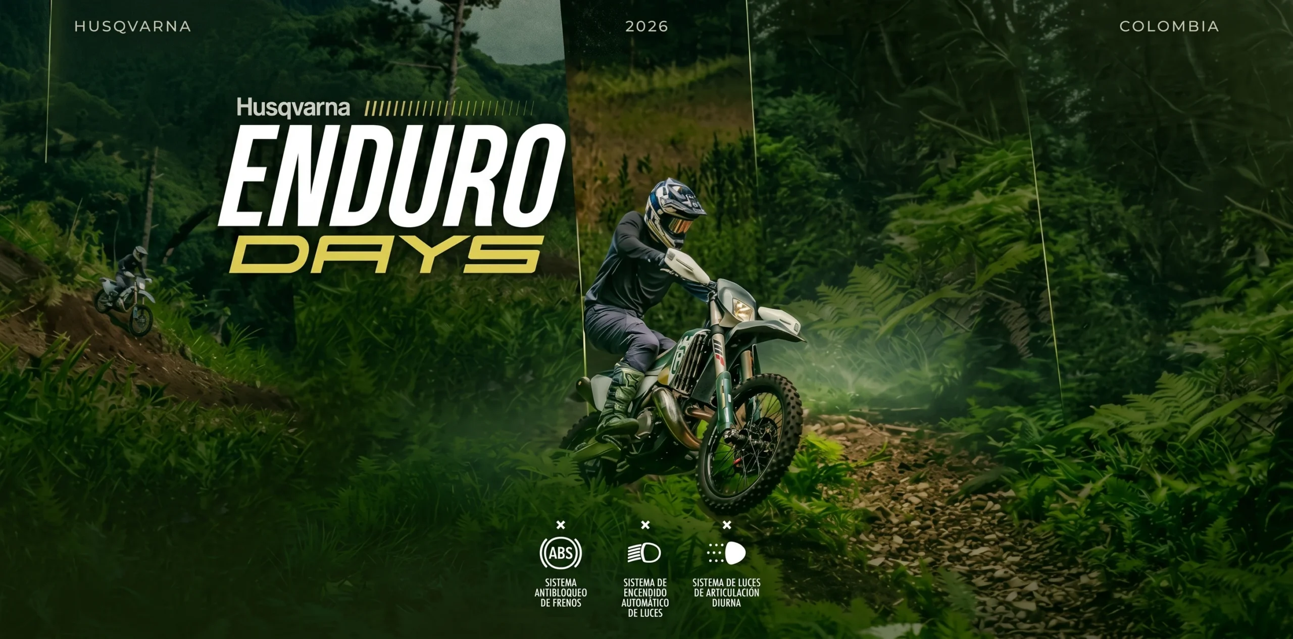 Descubran los Husqvarna Enduro Days 2026 en Colombia. Aventura, técnica y comunidad en Anapoima y Apulo. ¡Mejoren sus habilidades y exploren! 🏍️