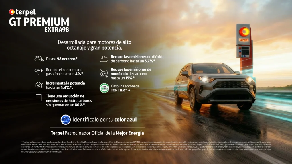 Terpel GT Premium: la nueva era de combustibles para el rendimiento en Colombia 7 Terpel GT Premium Terpel