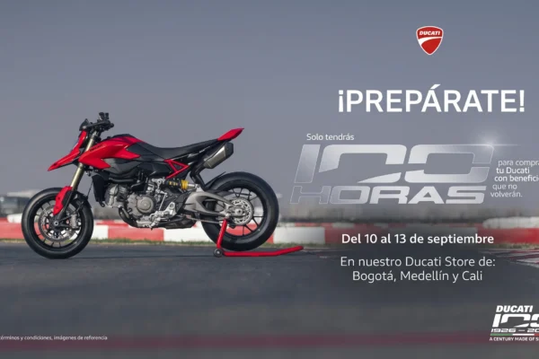 La celebración de los 100 años de Ducati llega a Colombia con '100 Horas Ducati'. Cuatro días de historia, diseño e ingeniería italiana. ¡Conozcan más!