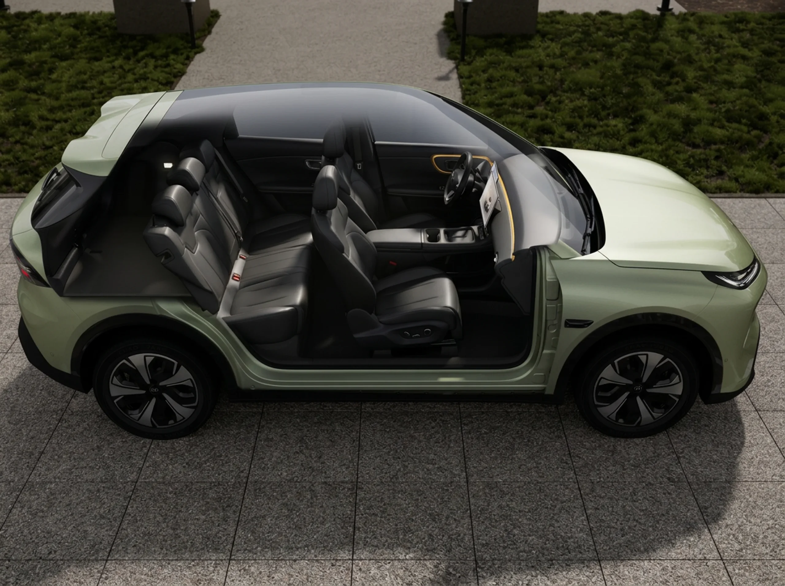 Vista superior seccional Changan NEVO Q05 SUV.