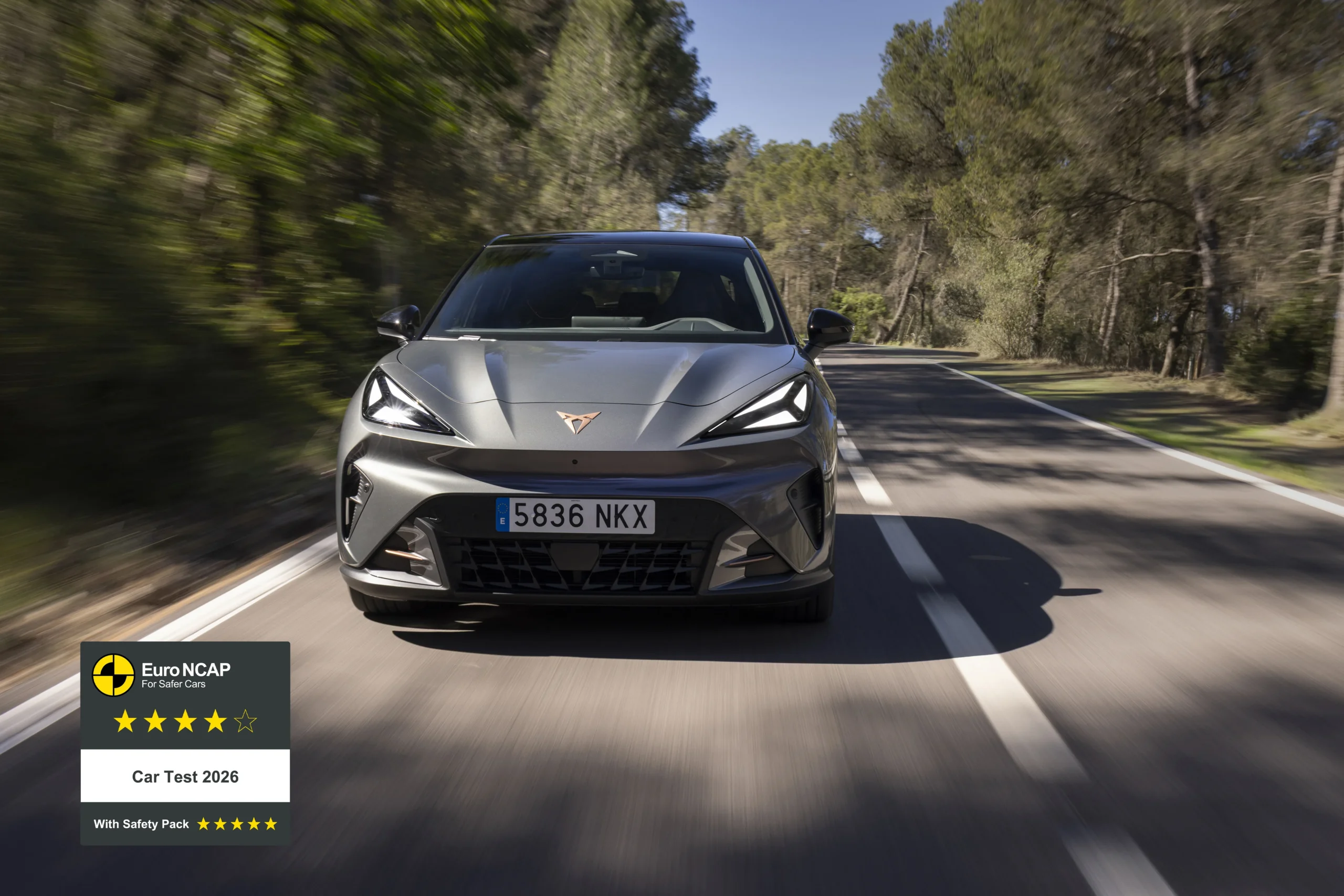CUPRA Raval 2026: Euro NCAP le otorga cinco estrellas bajo un protocolo exigente 4 CUPRA Raval obteniendo 5 estrellas en Euro NCAP.