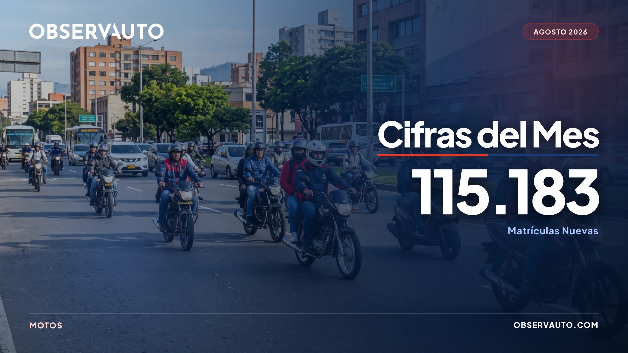Venta de motos en Colombia Agosto 2026