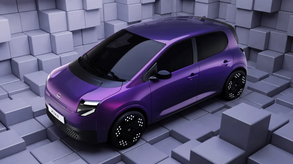 Nissan Pixo concept, vista frontal, diseño futurista.