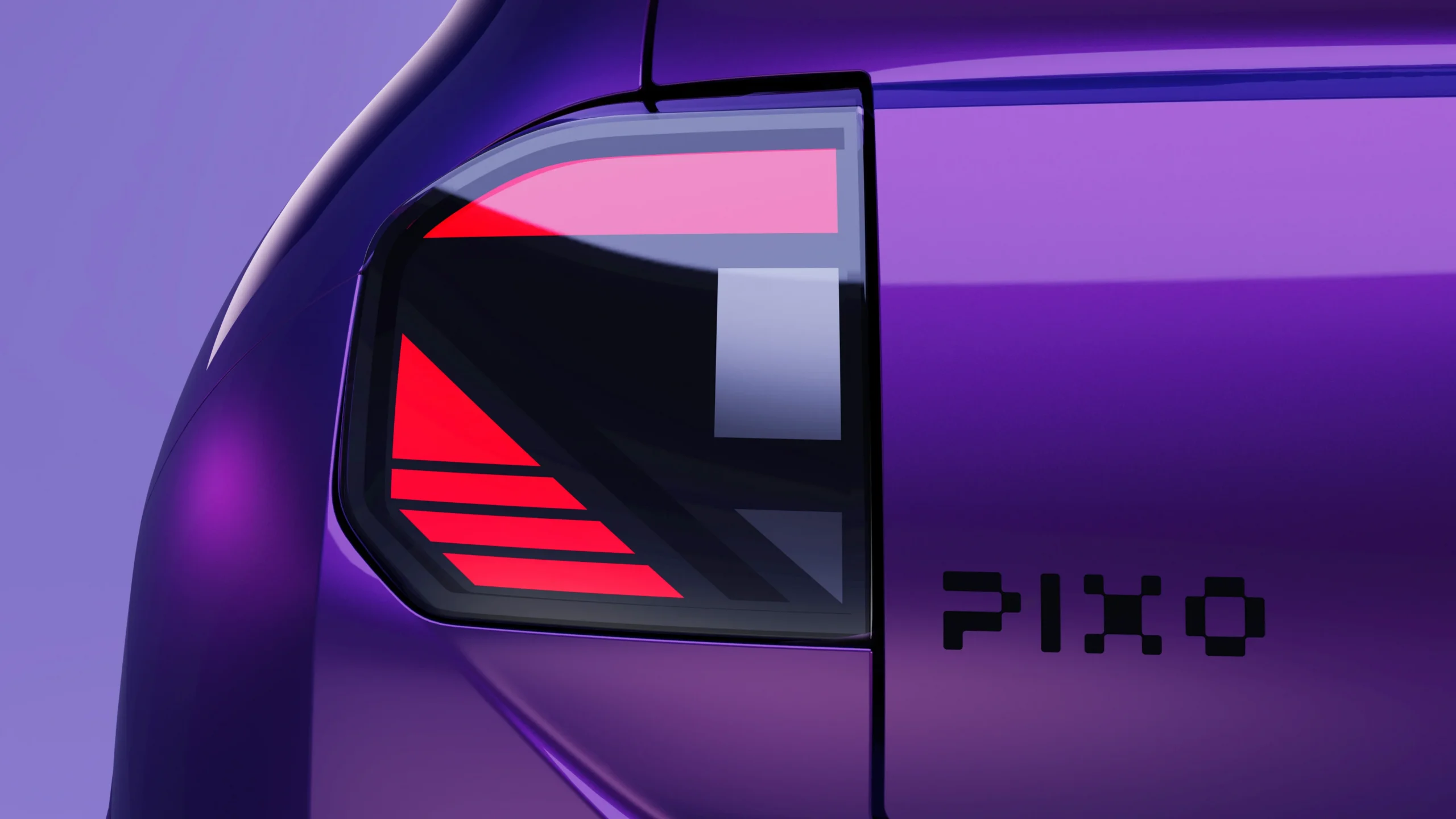Nissan PIXO: el nuevo carro eléctrico urbano que llega a Europa 3 Detalle de la parte trasera del Nissan Pixo color púrpura.