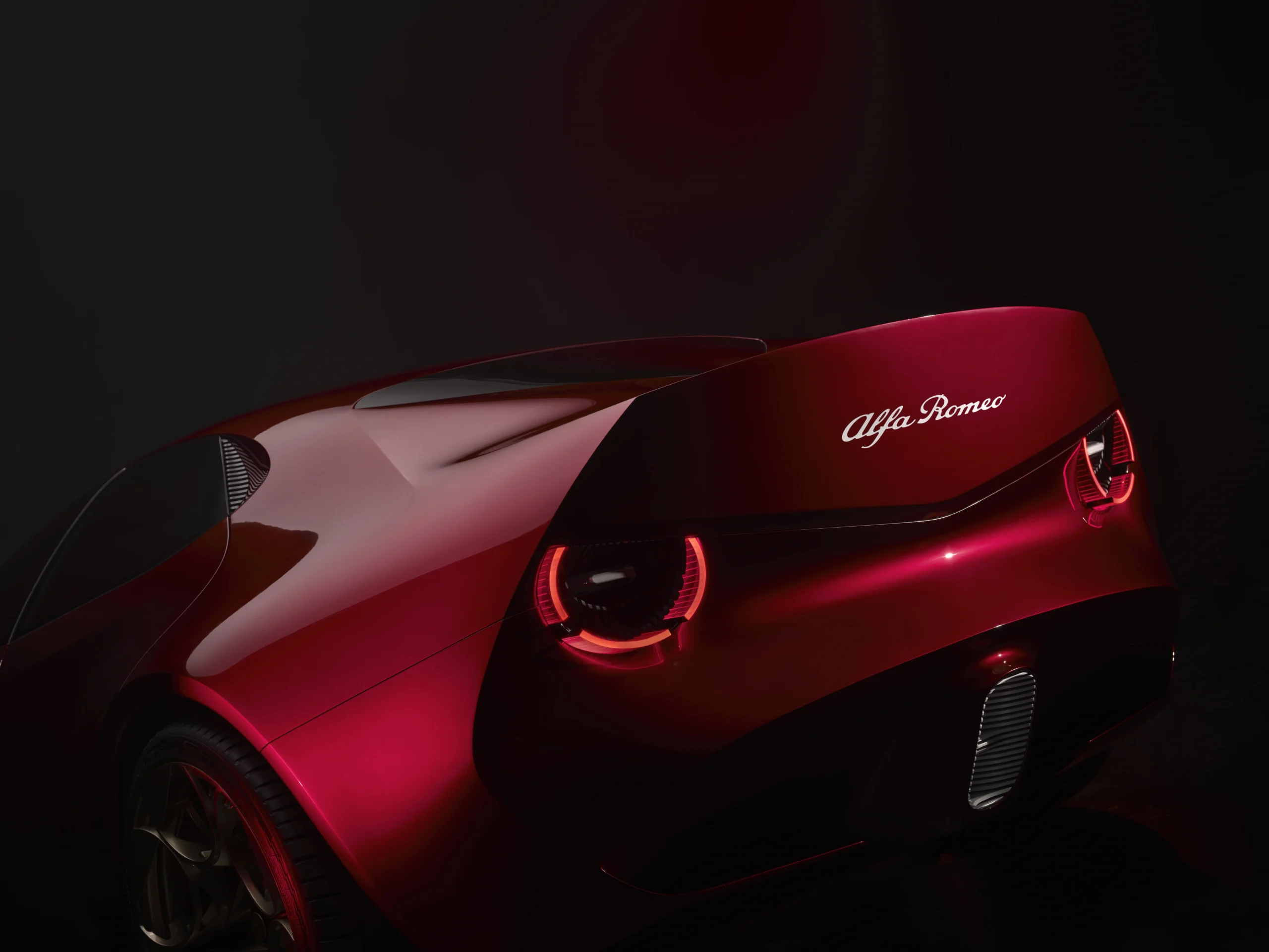 Detalle trasero del Alfa Romeo Cuorerosso Concept.