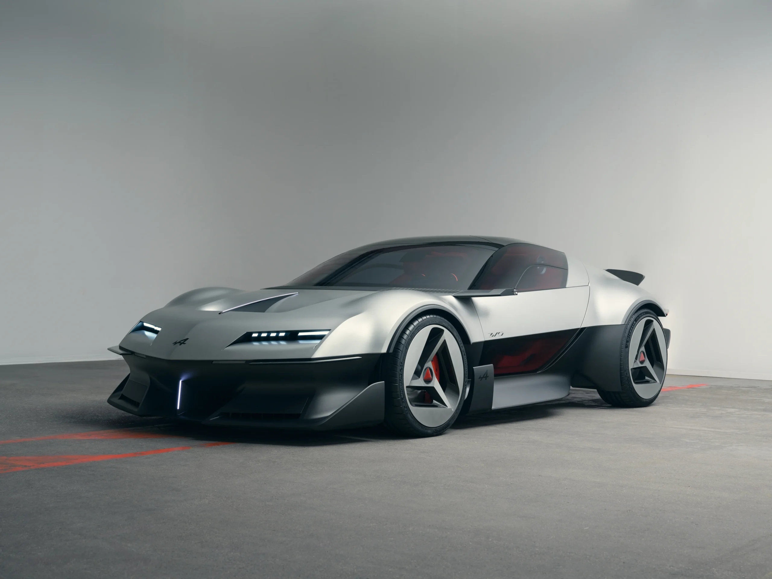 Alpine A310 VISION: el renacimiento de un clásico deportivo francés 9 Alpine A310 VISION concept car plateado.