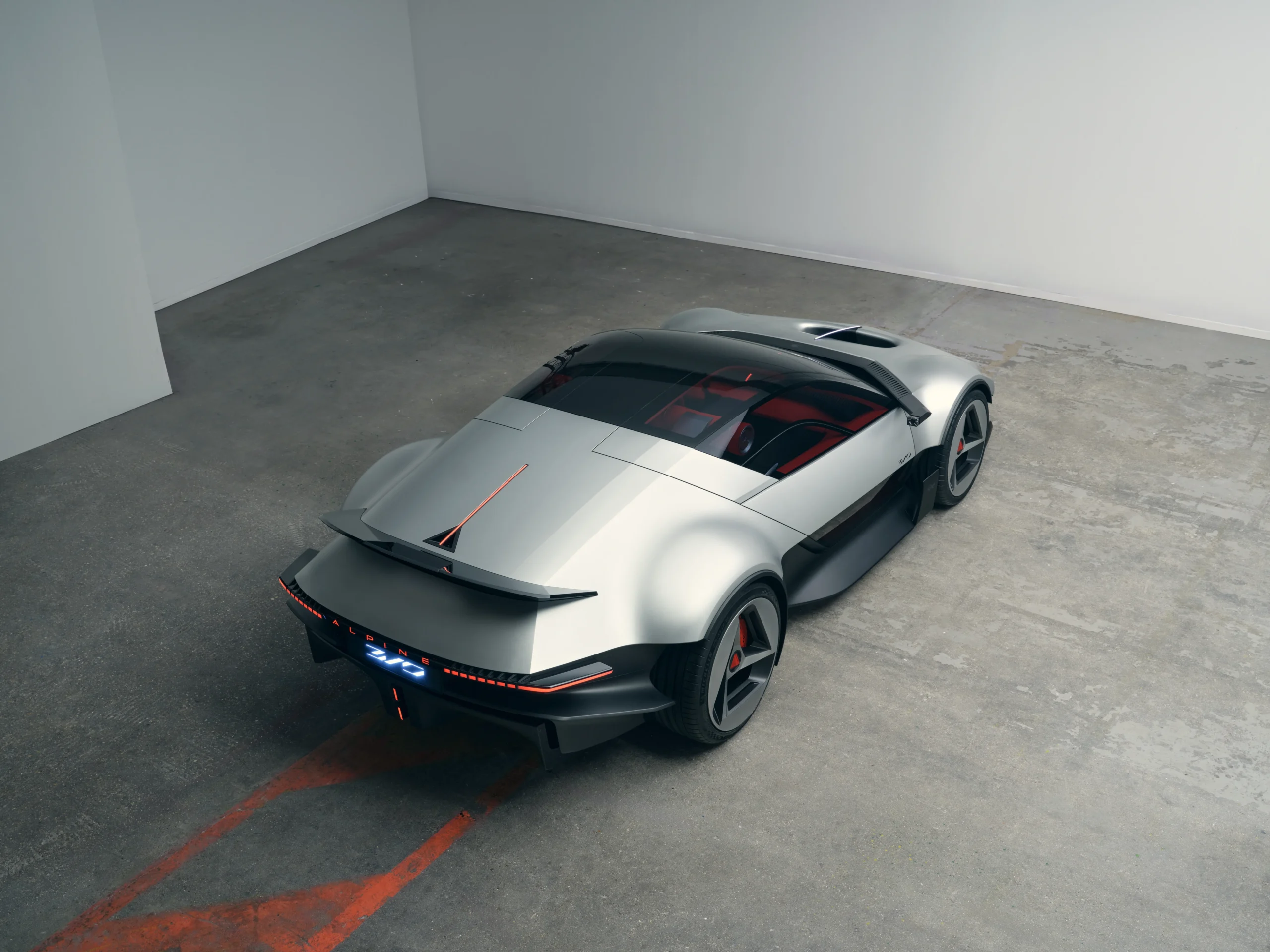 Alpine A310 VISION: el renacimiento de un clásico deportivo francés 6 Vista trasera del Alpine A310 VISION concept.