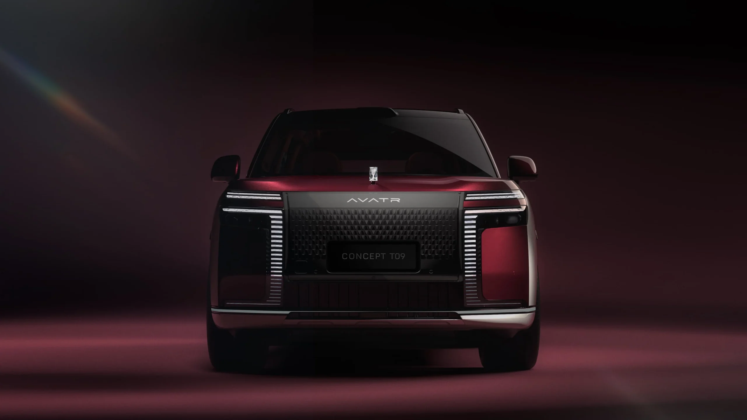 Avatr T09: el SUV de lujo de tres filas que redefine la experiencia premium 2 Avatr T09: Avatr Concept T09 frontal, luces LED, parrilla