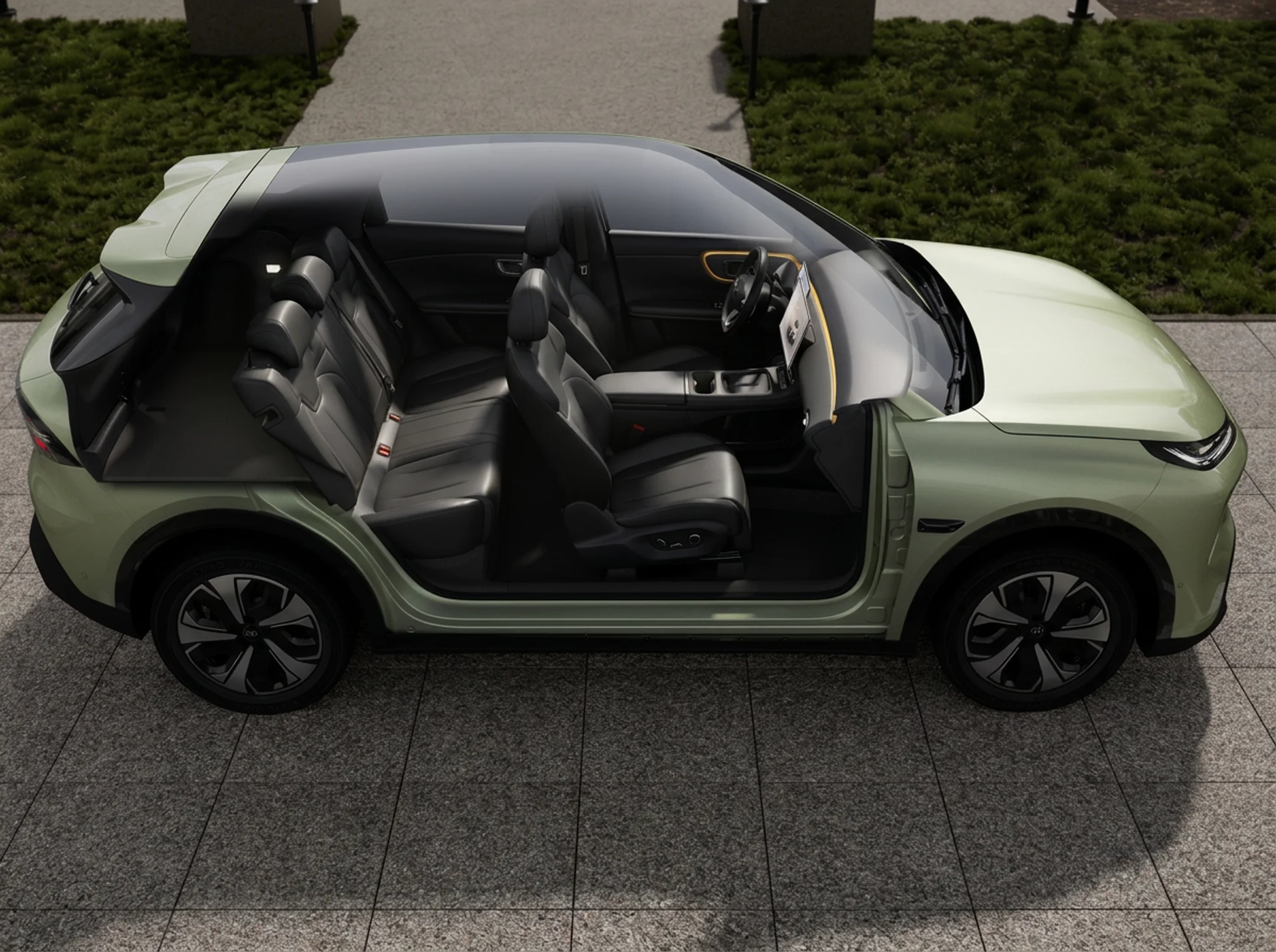 CHANGAN NEVO Q05: la visión 540° redefine la seguridad al parquear en Colombia 2 CHANGAN NEVO Q05 habitáculo techo panorámico.