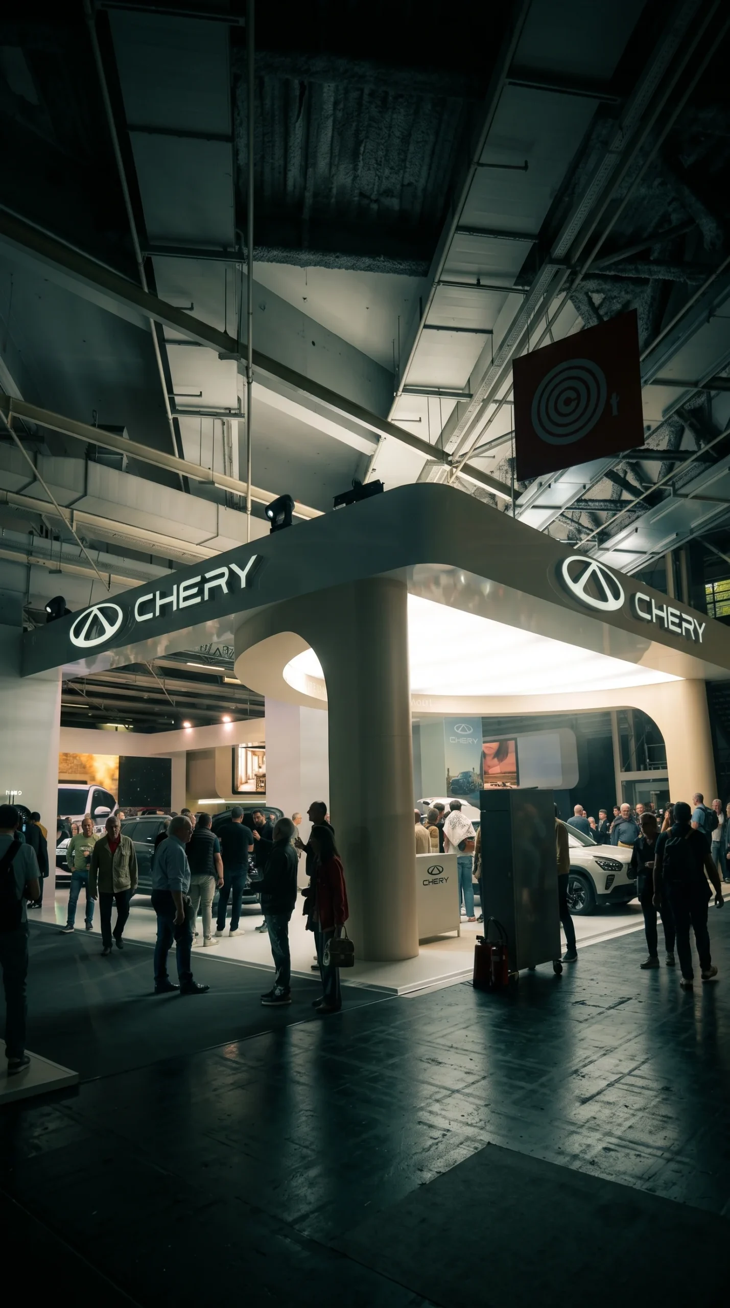 Chery Q: Público en el stand de Chery en el Salón de París 2026.