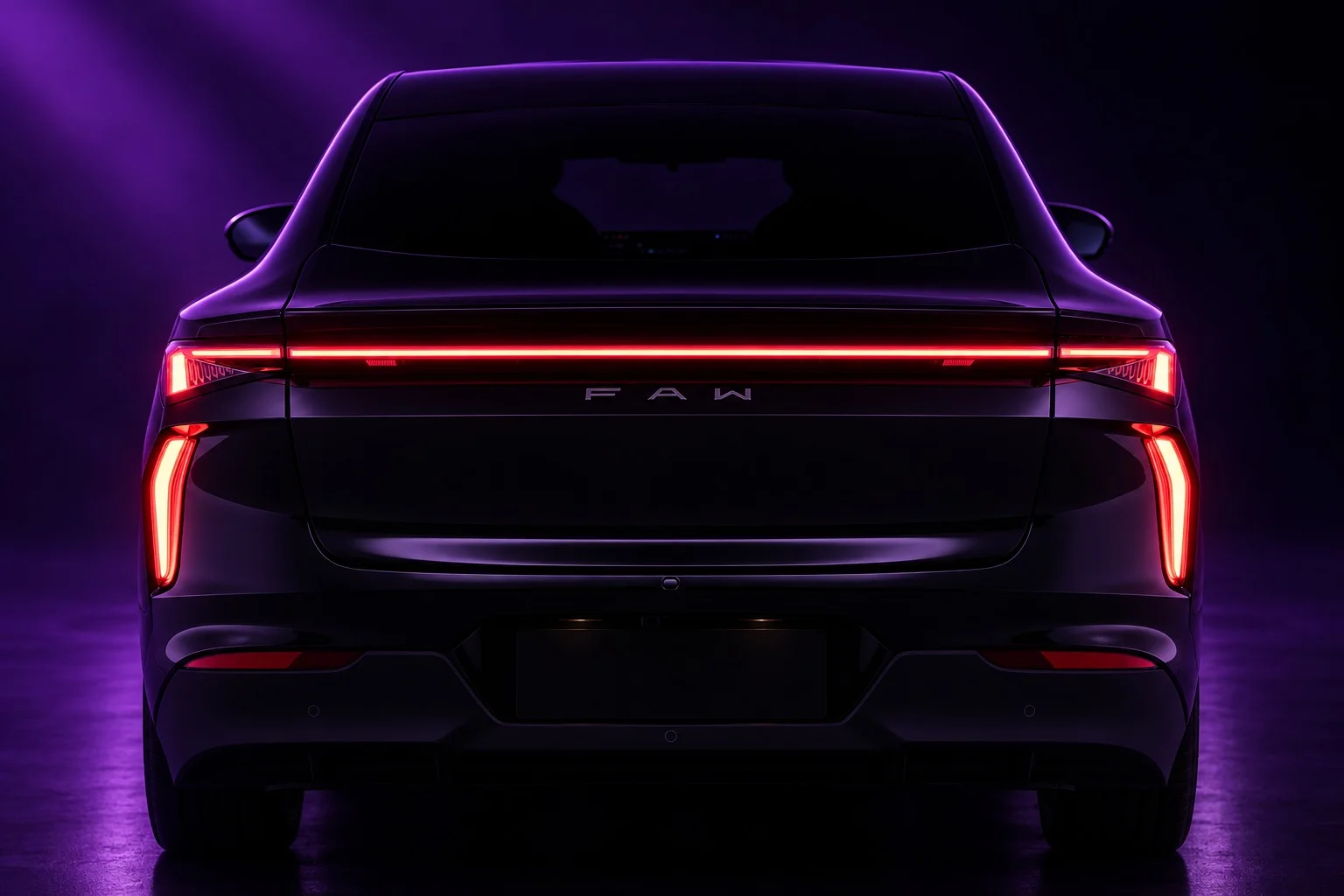 FAW Bestune Joyee N09 Pro llega a Colombia: un coupé familiar eléctrico con autonomía de 565 km 3 Bestune N09 Pro: Trasera de vehículo sedán FAW con luces LED.