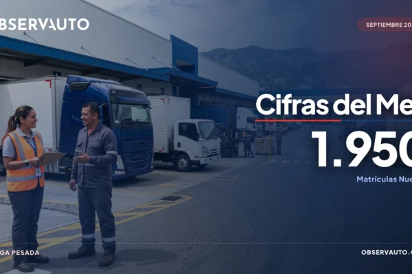 Venta de vehículos de carga en Colombia Septiembre 2026