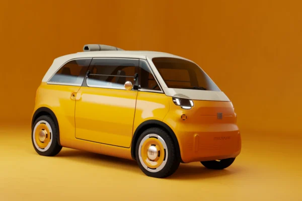 Fiat Multiplina concepto eléctrico amarillo estudio.