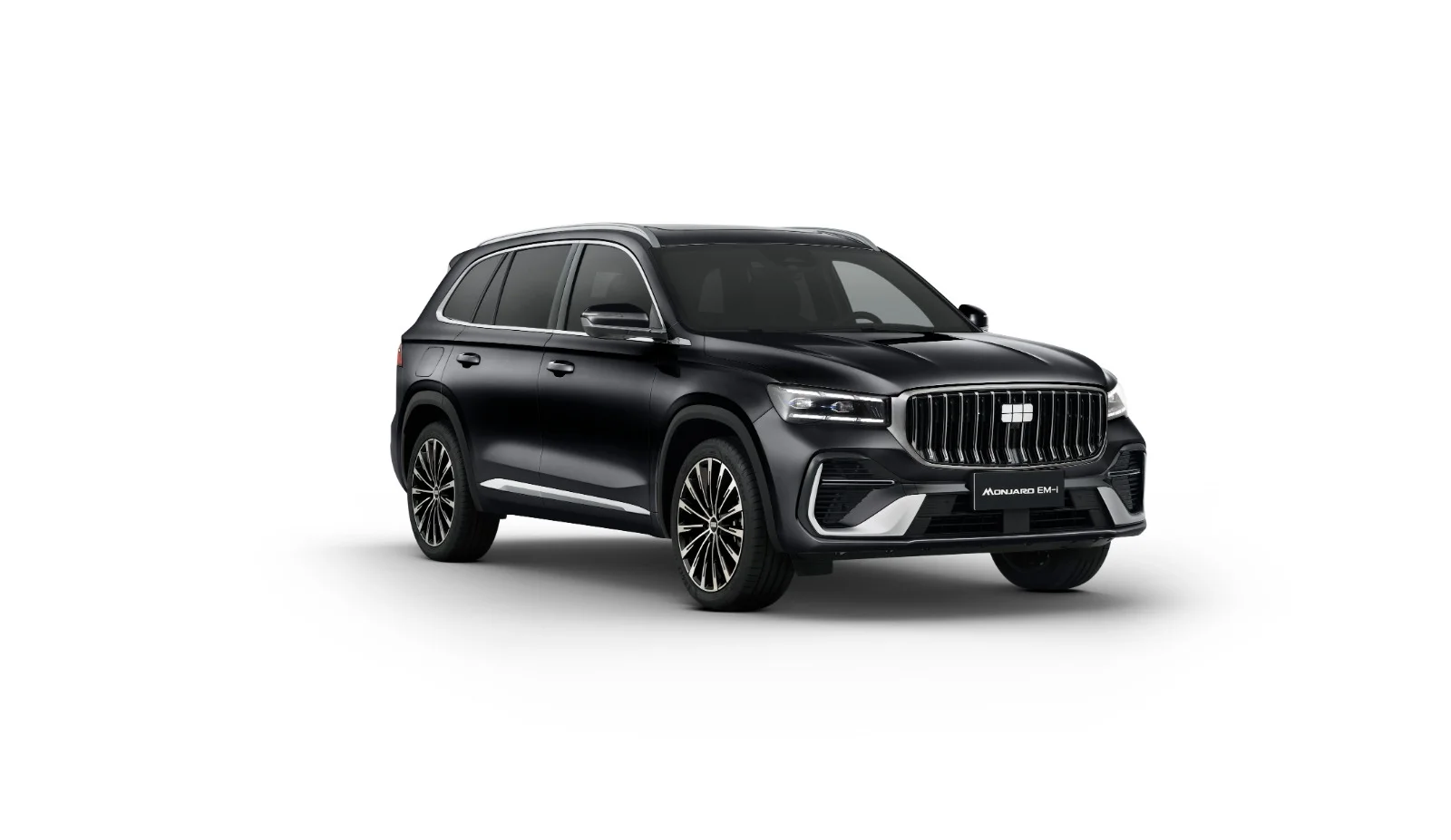 Geely Starray EM-R Monjaro EM-i: las nuevas SUV electrificadas para Colombia 2 Geely Starray EM-R Monjaro EM-i: Geely Starray EM-R SUV eléctrica con parrilla cromada frontal.