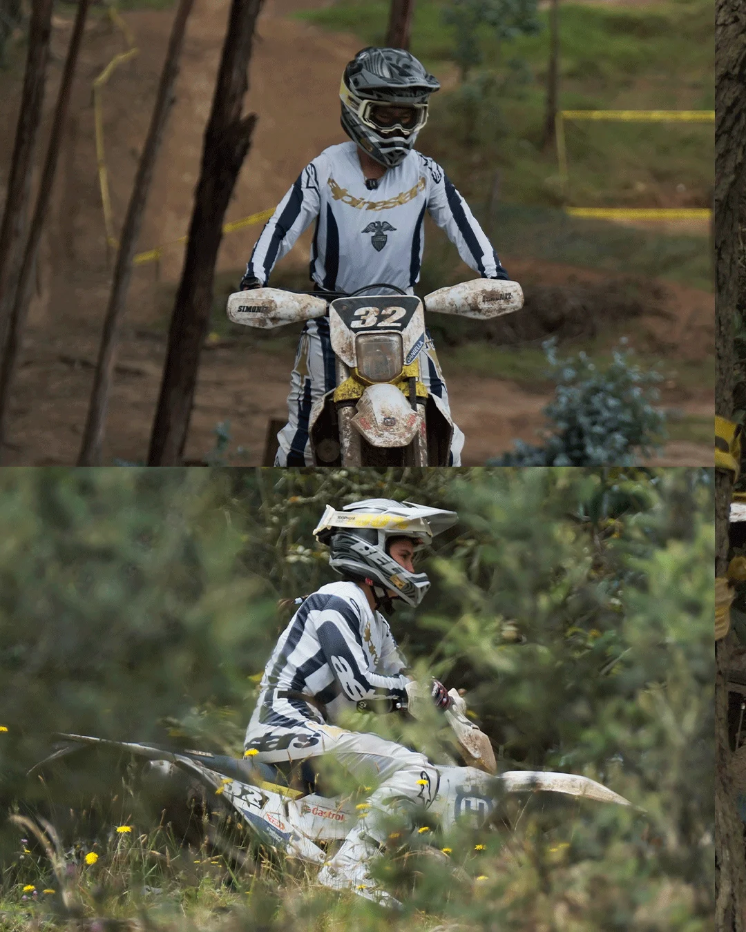 Daniella Acosta Six Days: una hazaña colombiana de resistencia en enduro 5 Daniella Acosta Six Days: Daniella Acosta pilotando motocicleta Husqvarna en competencia de enduro.