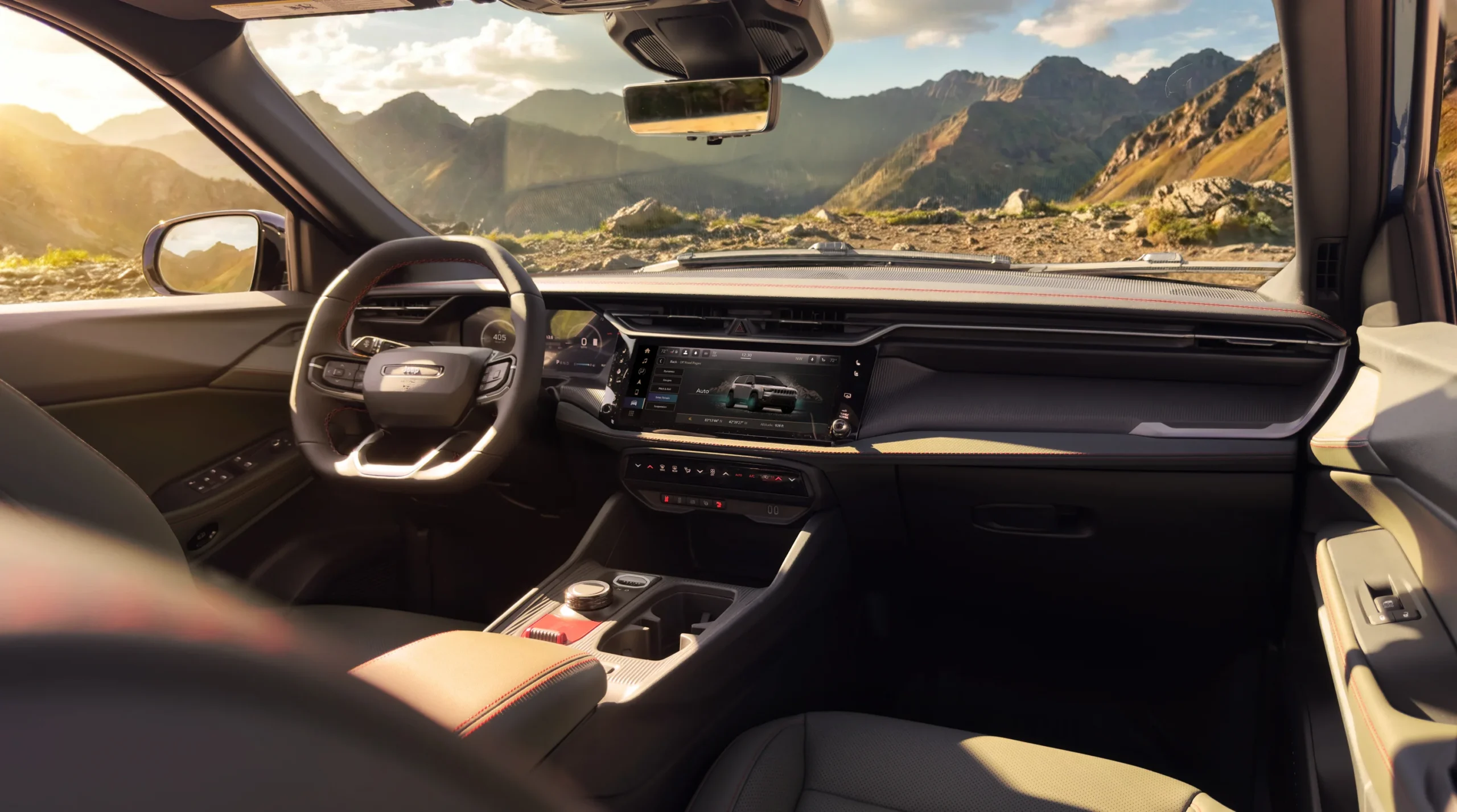 Jeep Cherokee Trailhawk: Panel de control Jeep Grand Cherokee 4xe con pantalla.