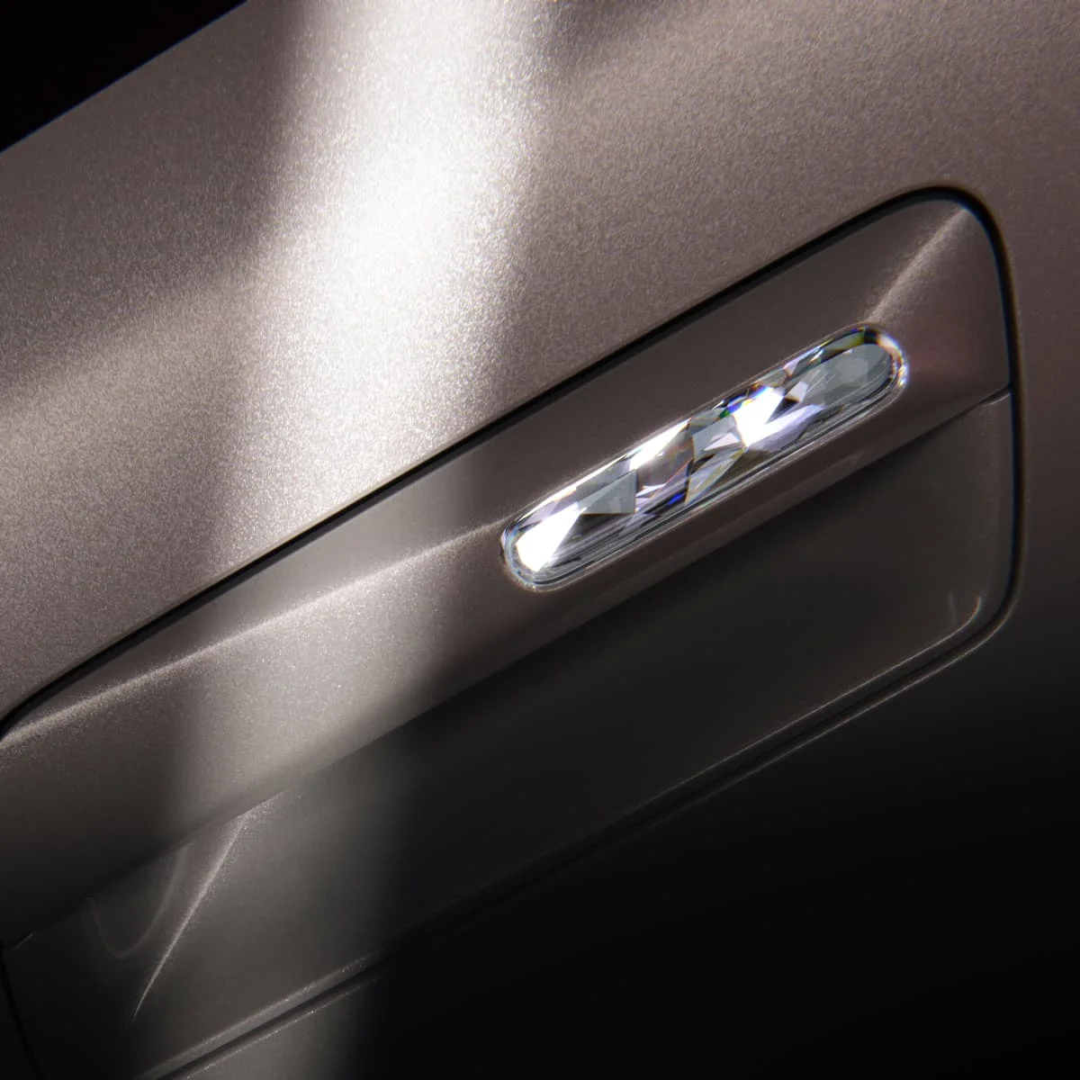 Avatr T09: el SUV de lujo de tres filas que redefine la experiencia premium 7 Avatr T09: Manija de puerta, inserto transparente facetado, iluminación.