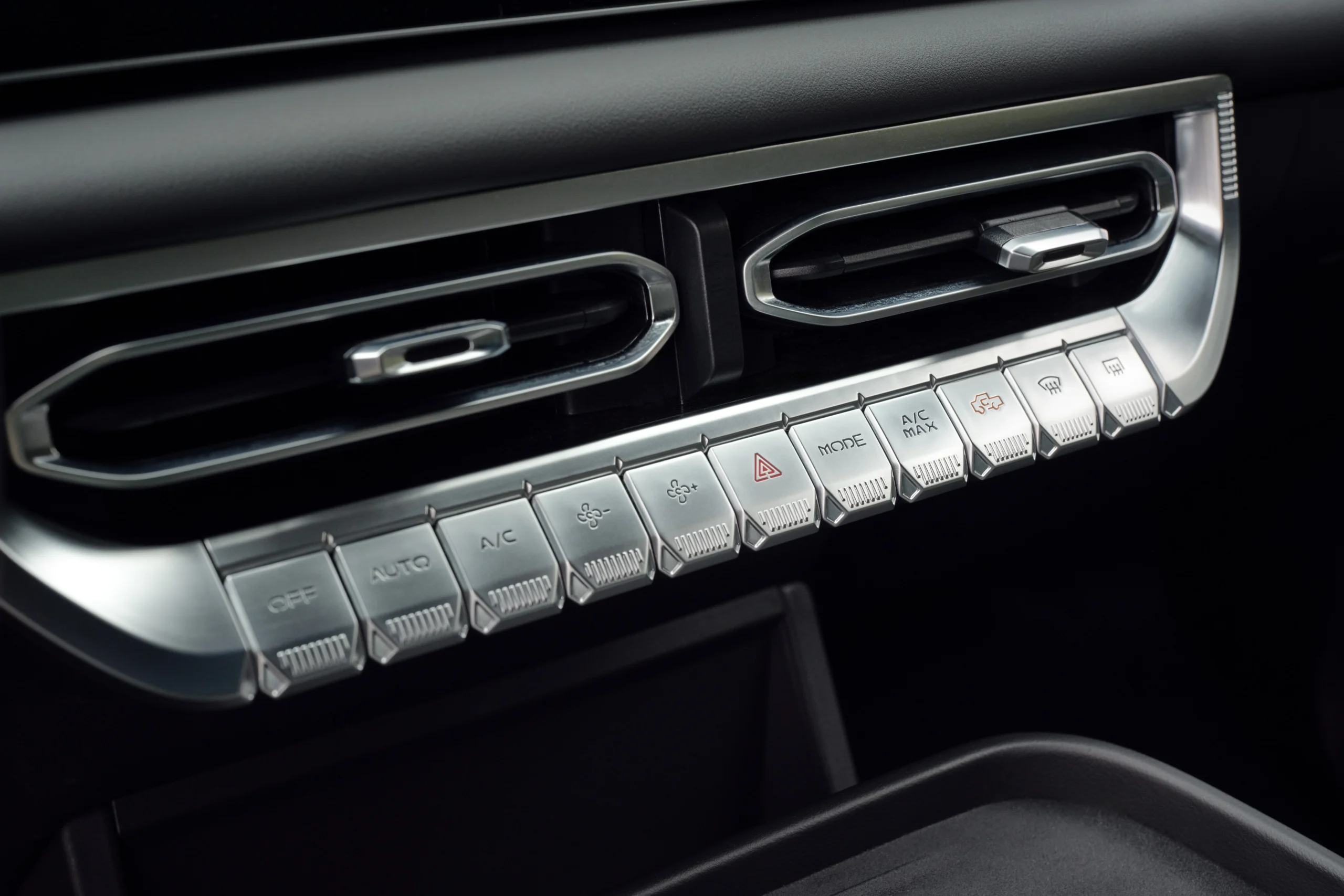 Controles de aire acondicionado Nissan Frontier PRO PHEV.