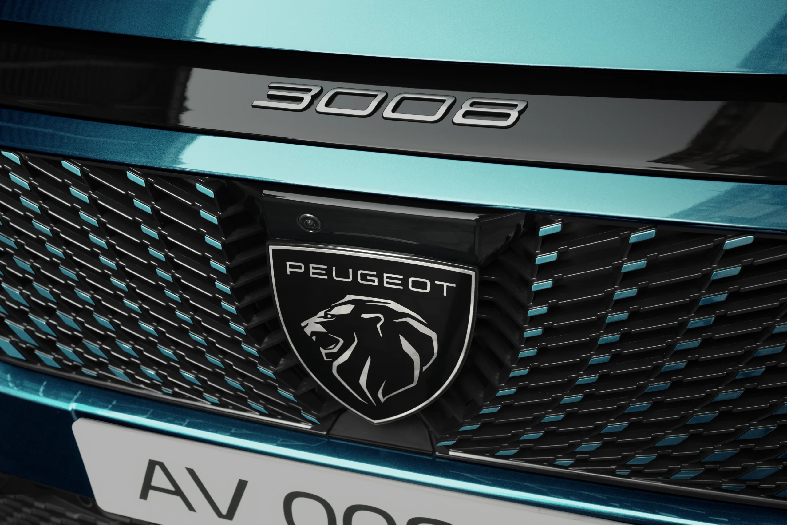 Peugeot 2008 Híbrido: Peugeot 3008 Híbrido: parrilla frontal detallada.