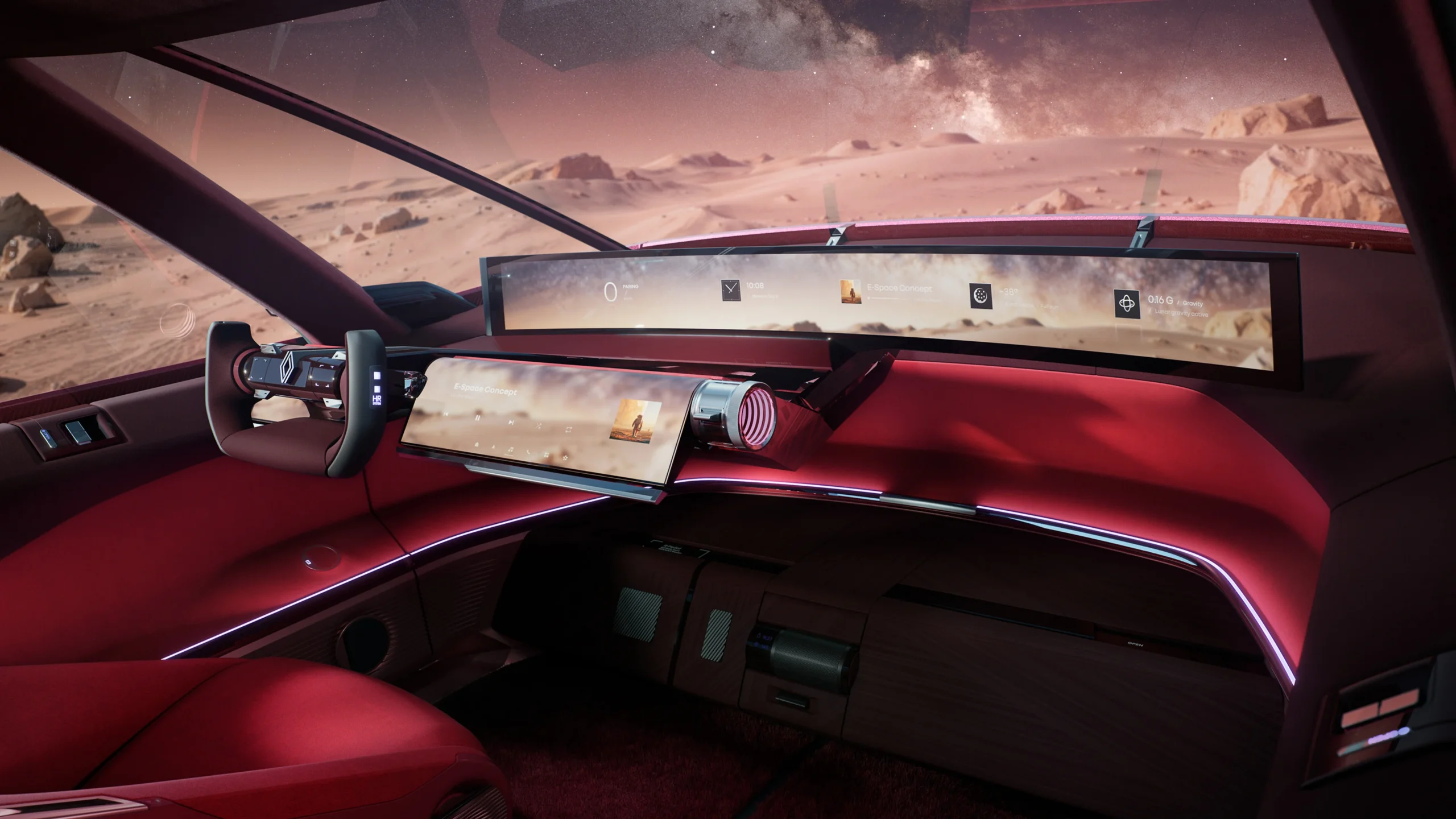 Renault E-Space Concept: una visión contemporánea para la movilidad familiar del futuro 8 Interior Renault E-Space Concept, tablero, pantallas