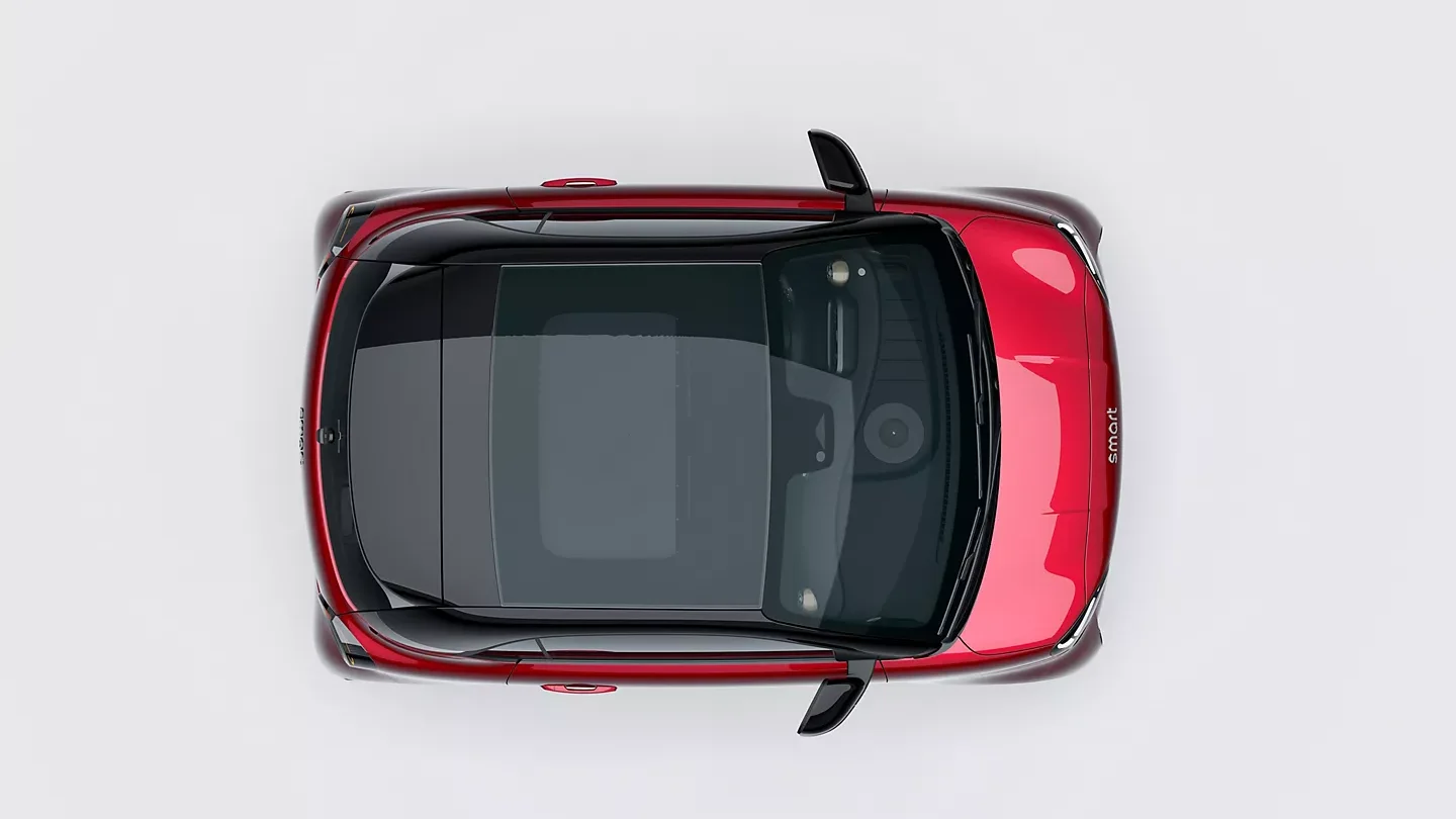 Smart #2: el biplaza eléctrico de ciudad que redefine la agilidad urbana 9 smart #2: Smart ForTwo rojo vista cenital