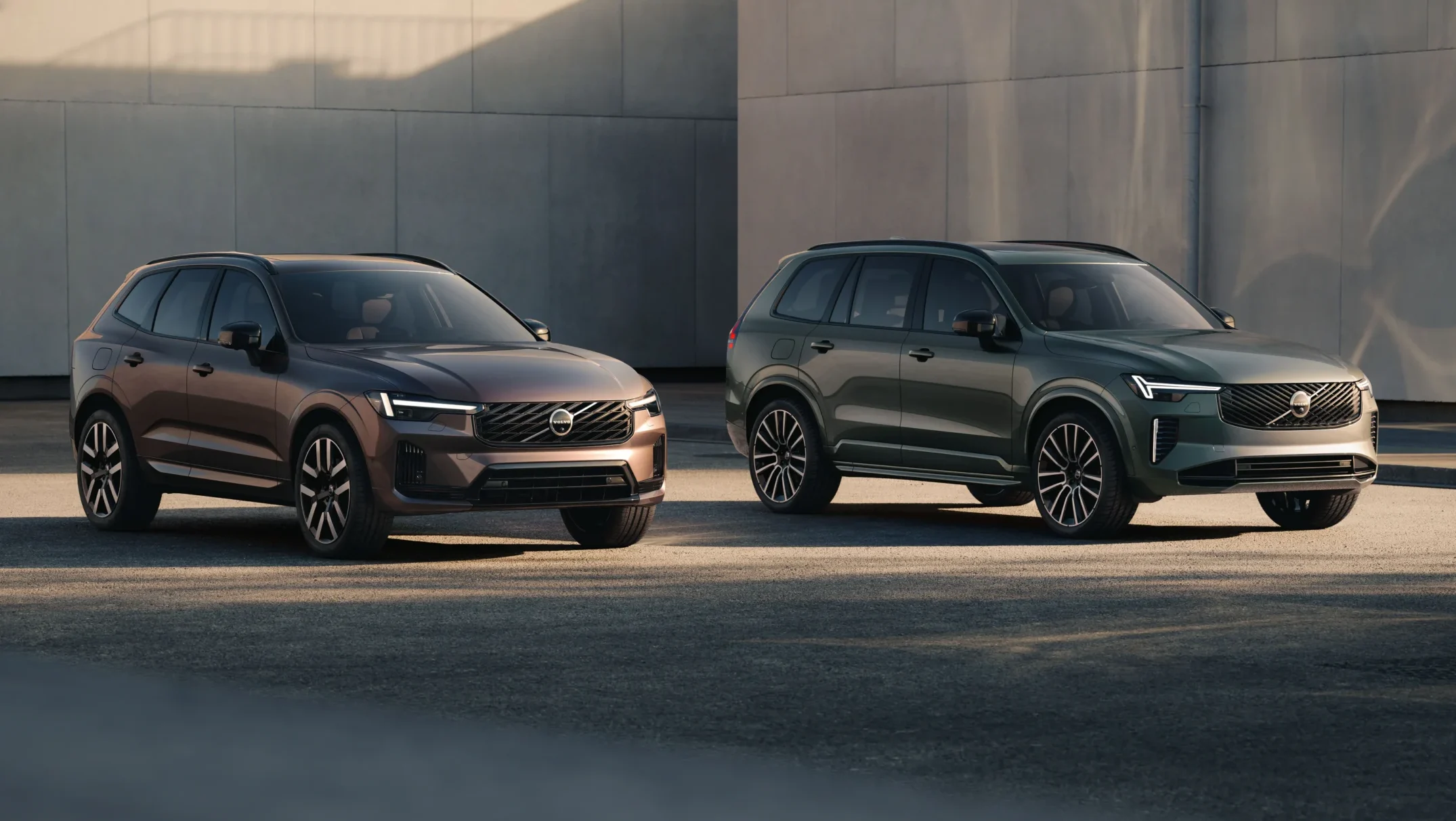 Volvo XC60 y XC90 híbridos: Volvo XC60 y XC90 frontales con diseño renovado.